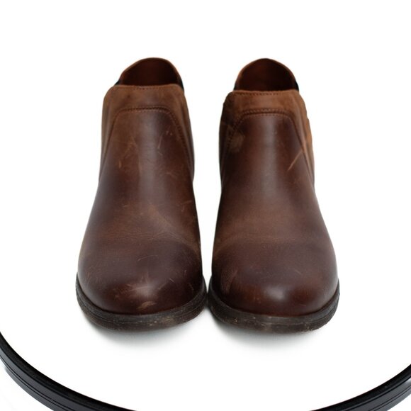 Clarks Demi 2 Beat Women’s Chelsea Ankle Boots 9 M Brown Oiled Leather Snakeskin - Picture 4 of 7